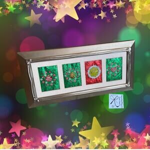 Fetco Home Decor 10”x4” Metal 4-Ct Picture Frame